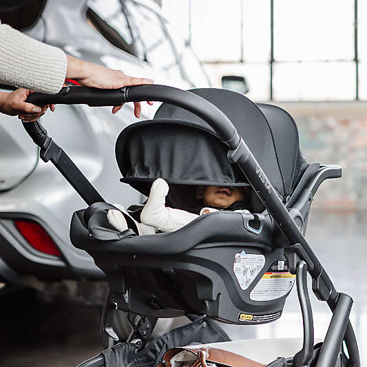 UPPAbaby Vista V3 Ada Sandstone Melange Foldable Convertible Baby Stroller + Aria V2 Infant Car Seat Travel System