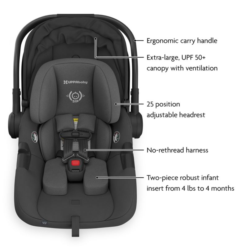 UPPAbaby Vista V3 Jake Black Foldable Convertible Baby Stroller + Aria V2 Infant Car Seat Travel System - image 3 of 4