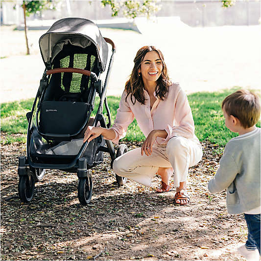 UPPAbaby Vista V3 Jake Black Foldable Convertible Baby Stroller + Mesa V2 Infant Car Seat Travel System