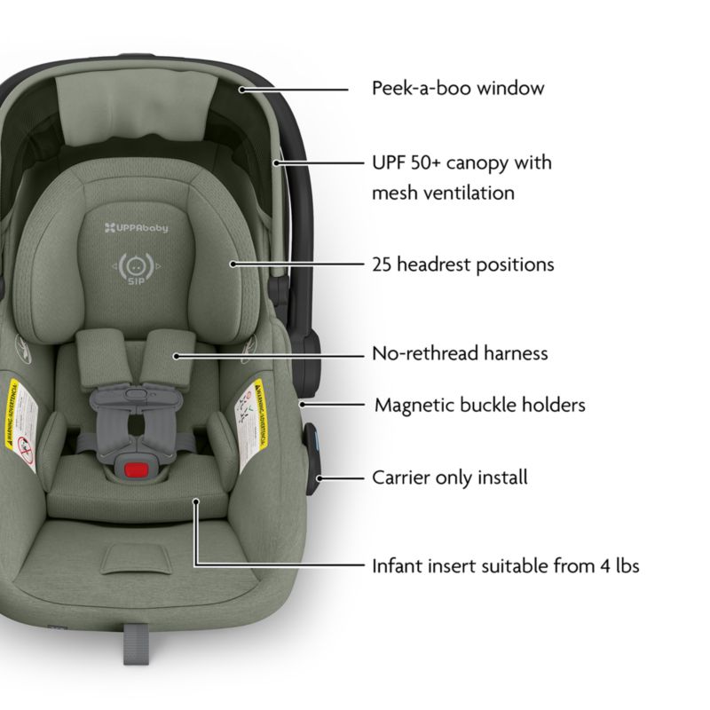 UPPAbaby ® Vista V3 Evelyn Green Reclining Baby Stroller + Mesa V3 Infant Car Seat Travel System - image 3 of 4