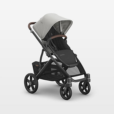 View UPPAbaby ® Vista V3 Savannah Pearl Gray Jacquard Foldable Convertible Baby Stroller details