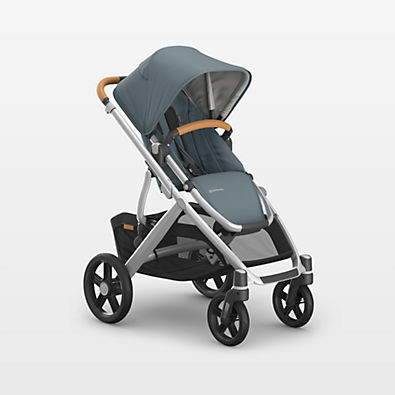 View UPPAbaby ® Vista V3 Callum Stone Blue Foldable Convertible Baby Stroller details