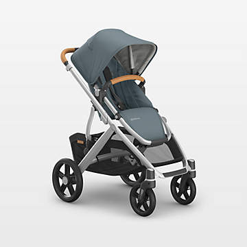 UPPAbaby Cruz V2 Black Reclining Baby Stroller with Toddler Seat