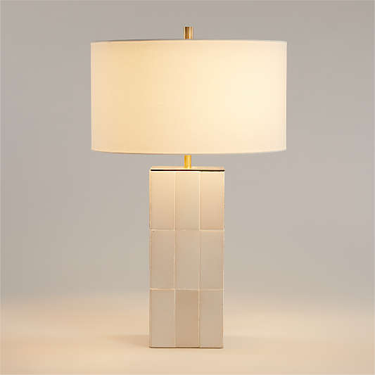Vista Ceramic Tile White Table Lamp