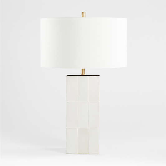 Vista Ceramic Tile White Table Lamp