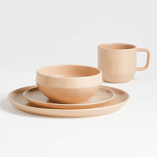 Visto 4-Piece Blush Stoneware Place Setting