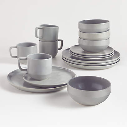 Grey shop dinnerware set