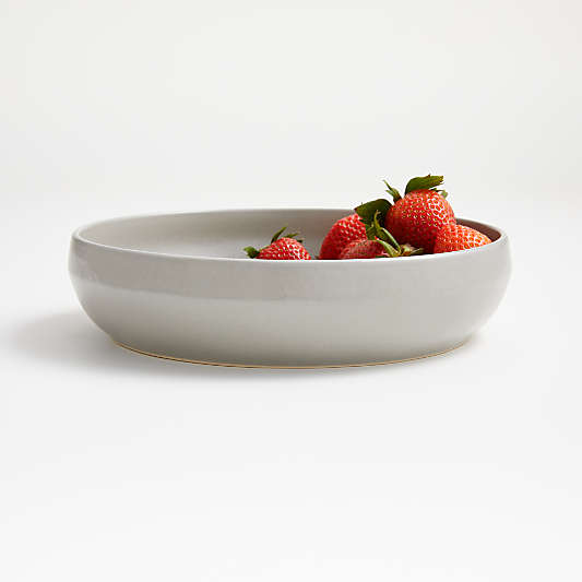 Visto Grey Stoneware Low Bowl