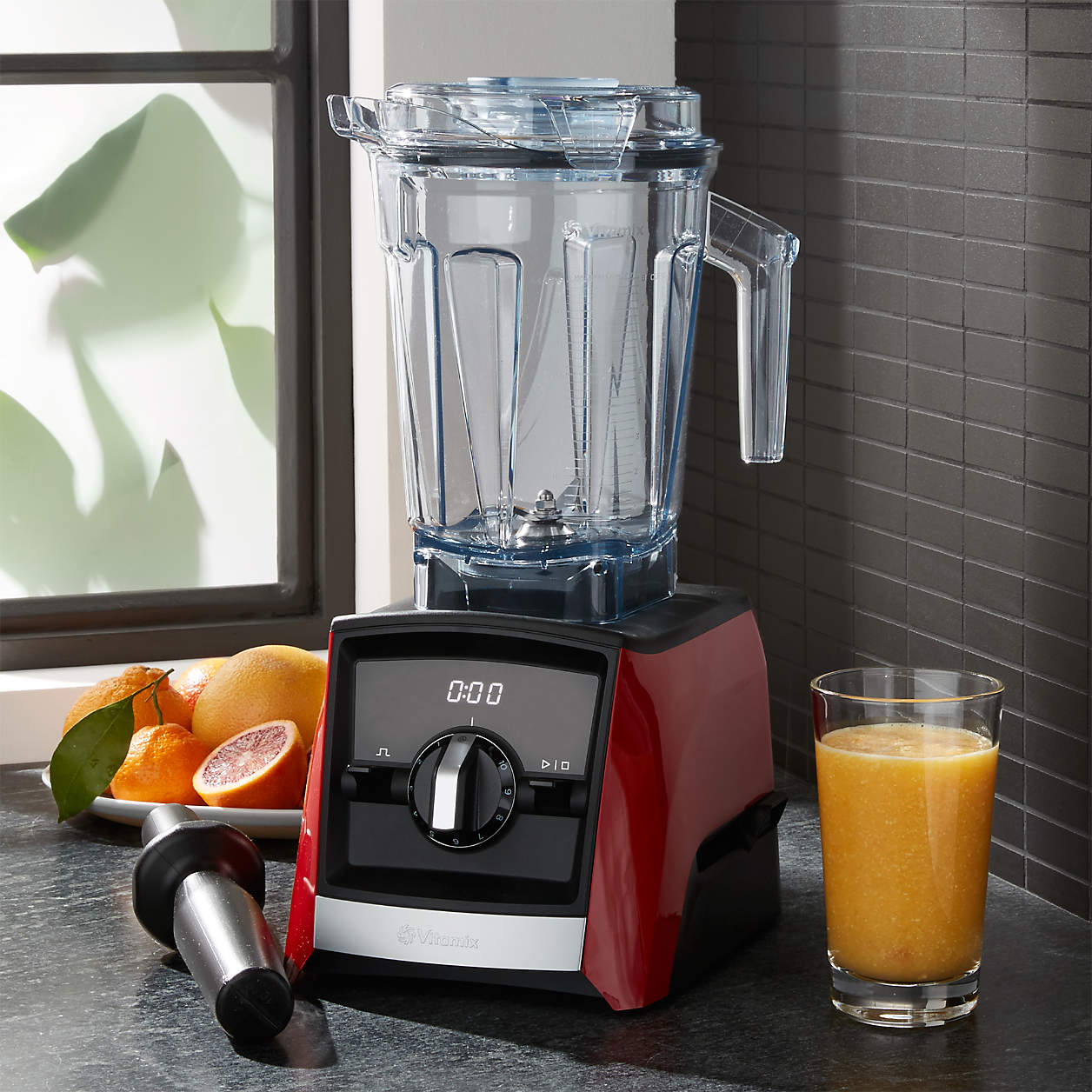 Vitamix Ascent A2500 Red Blender + Reviews Crate & Barrel