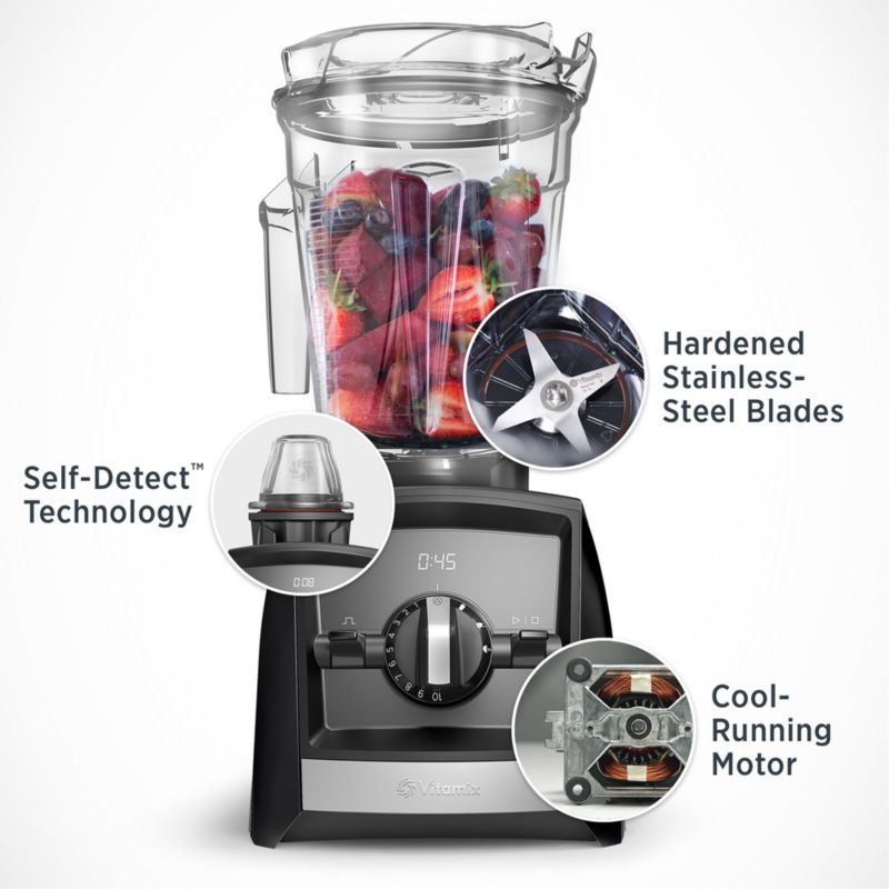 Vitamix Ascent A2500 BPA-Free Black Blender + Reviews | Crate & Barrel