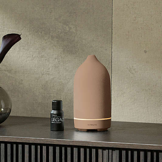 Vitruvi Suede Beige Stone Essential Oil Diffuser