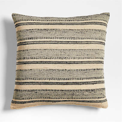 Broyhill - Black Textured Stripe Square Throw Pillow