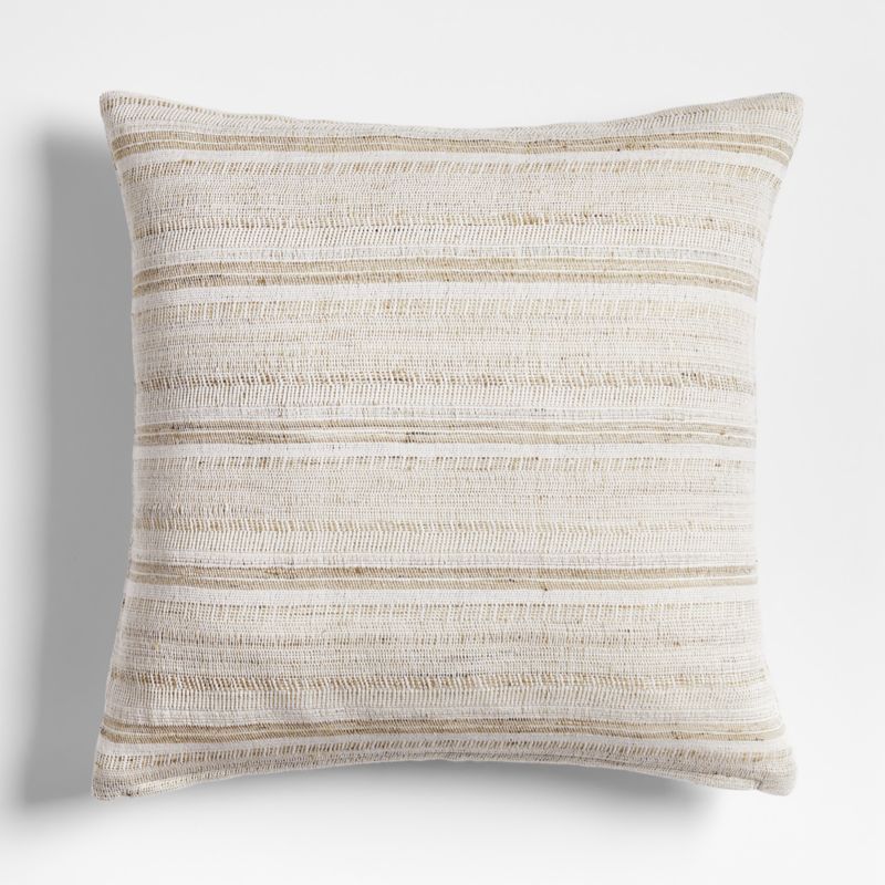 Vittoria Silk Blend Textured 23"x23" Calm Beige Throw Pillow Cover - image 0 of 8