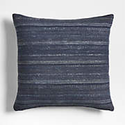 Hyde Pieced Suede 23x23 Coy Blue Throw Pillow Cover