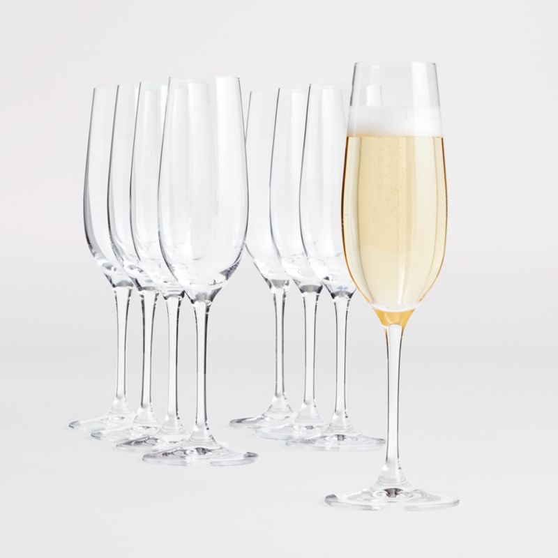 Aspen 9-Oz. Champagne Glasses, Set of 8