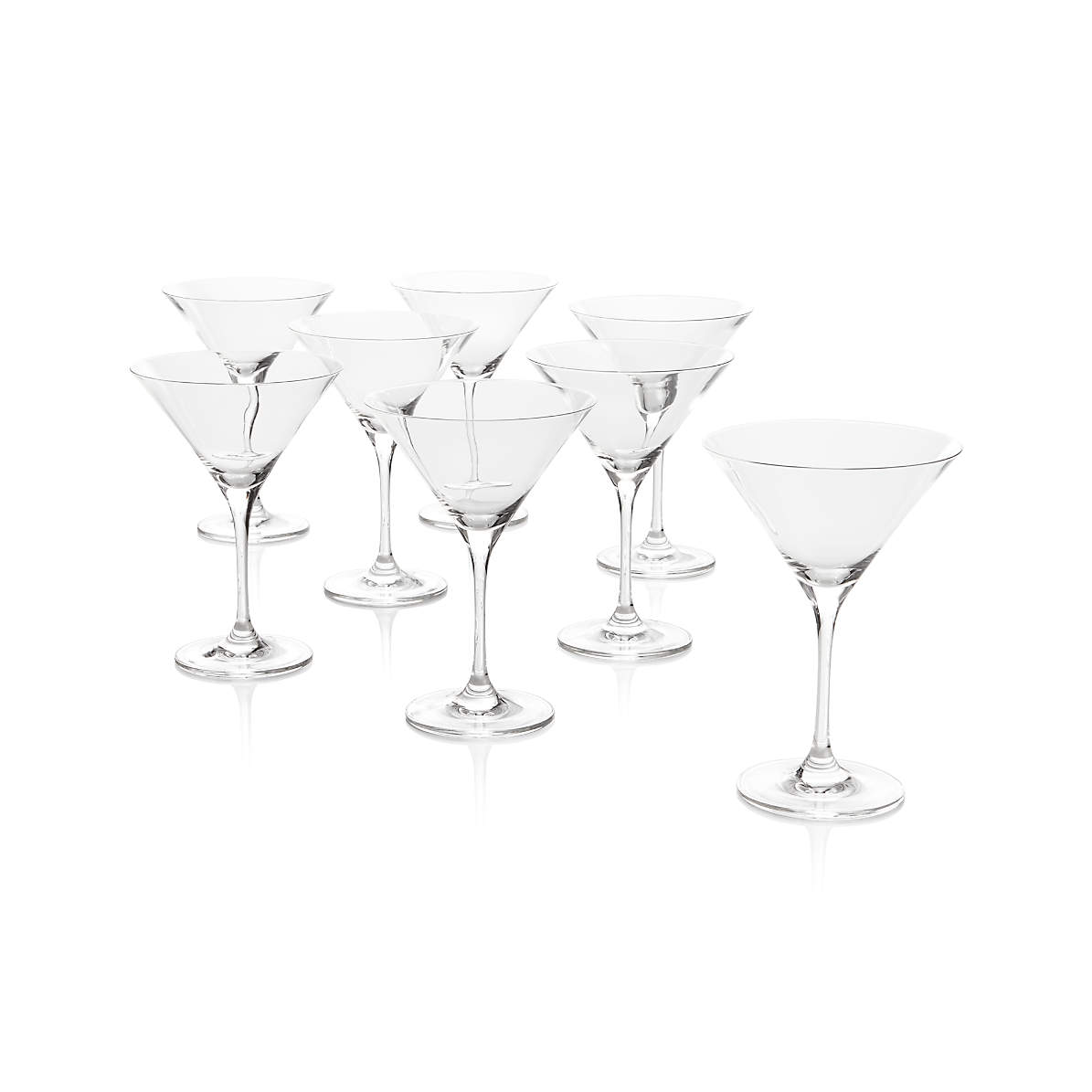 Details about   Crate & Barrel CRYSTAL MARTINI GLASS PARK AVENUE vertical Etched lines 