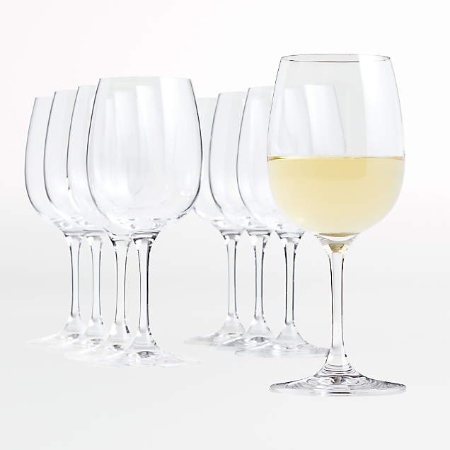 Nattie Tulip White Wine Glasses, Set of 8 + Reviews Crate & Barrel