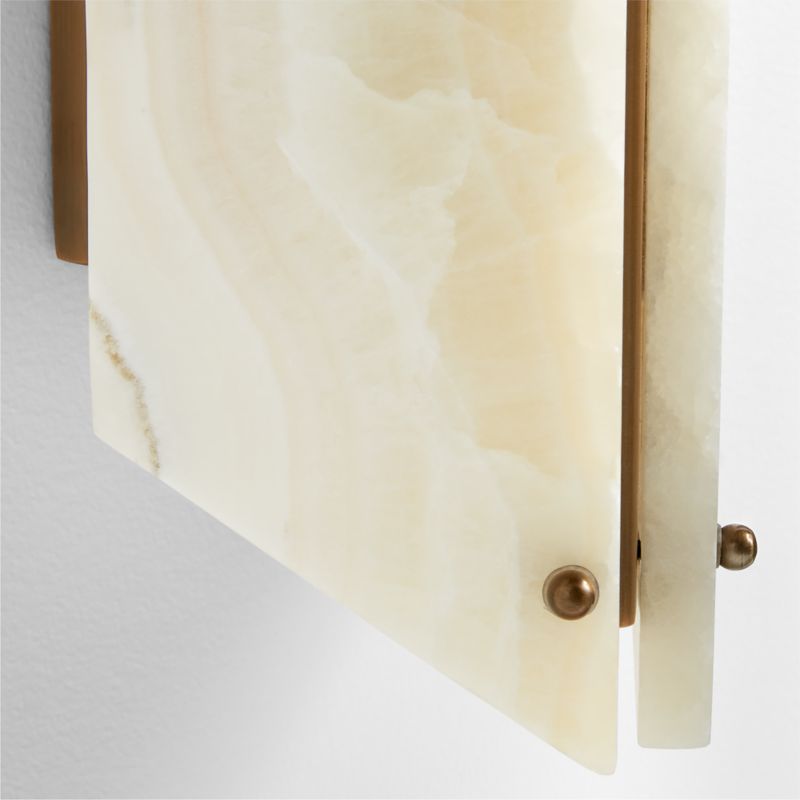 Vivien Alabaster White Stone Wall Sconce Light