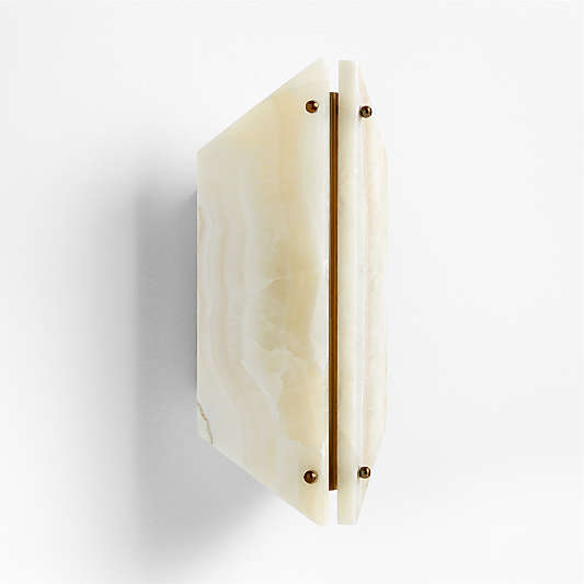 Vivien Onyx Cream Stone Wall Sconce Light