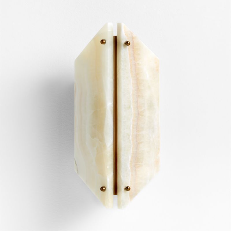 Vivien Alabaster White Stone Wall Sconce Light