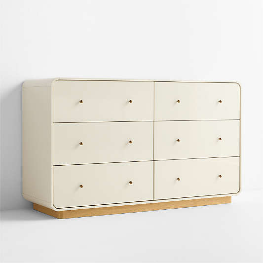Volley 54" Ivory Lacquer Kids Dresser by Venus Williams