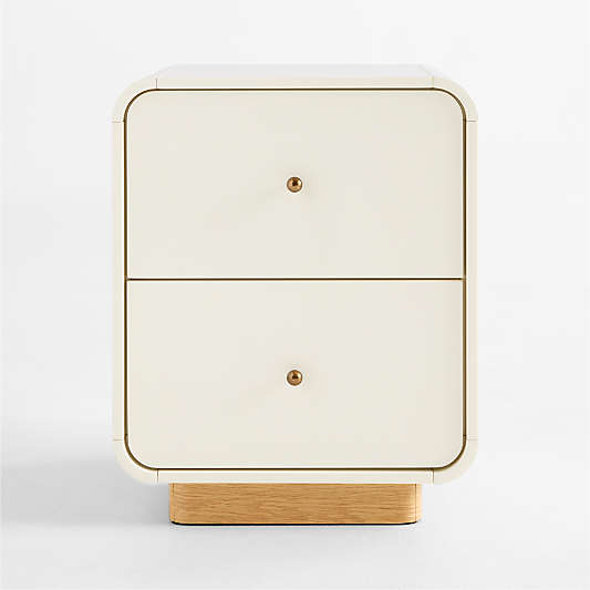 Volley 16" Ivory Lacquer Kids Nightstand by Venus Williams