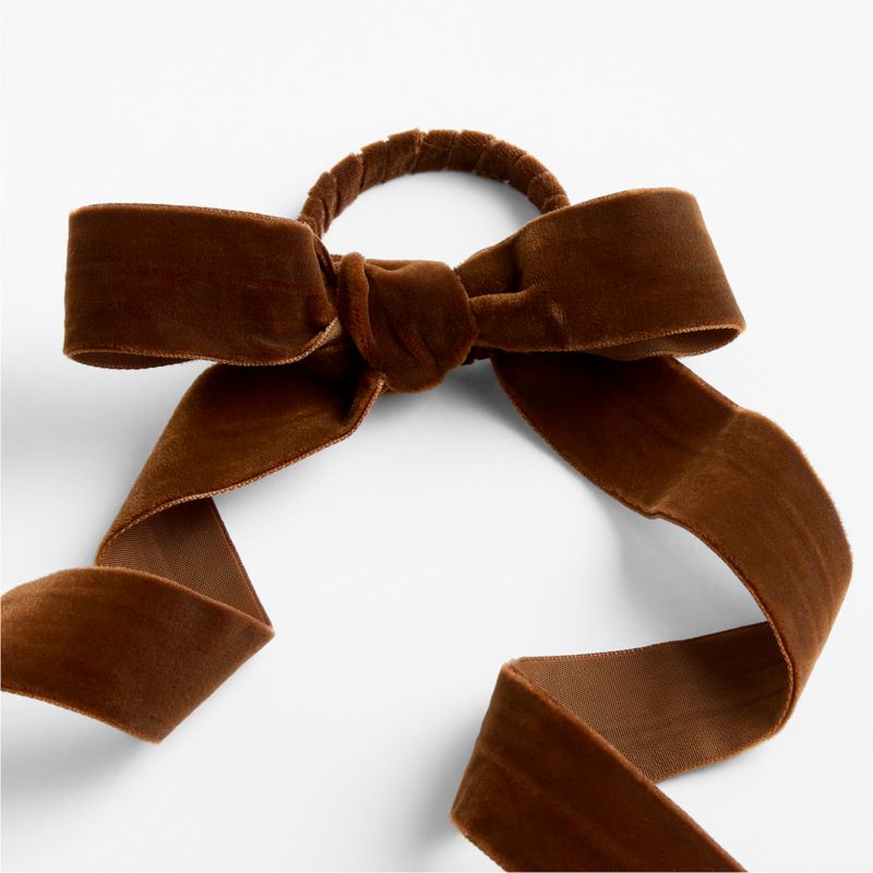 Velvet Brown Bow Napkin Rings, Set of 4 - image 3 of 5