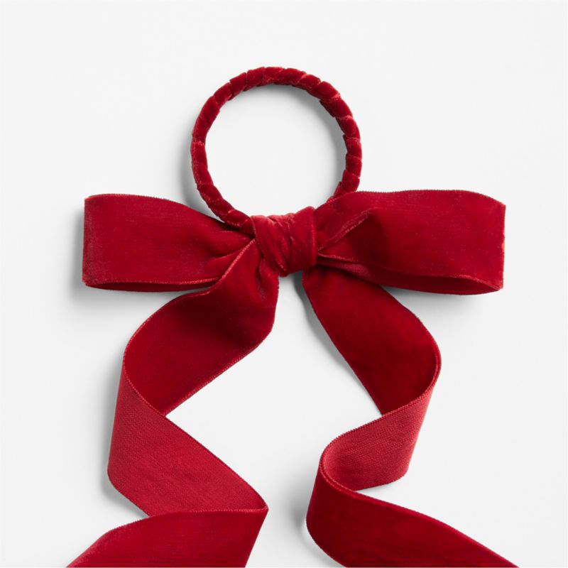 Red Velvet Bow Napkin Rings, Set of 4 - image 1 of 3