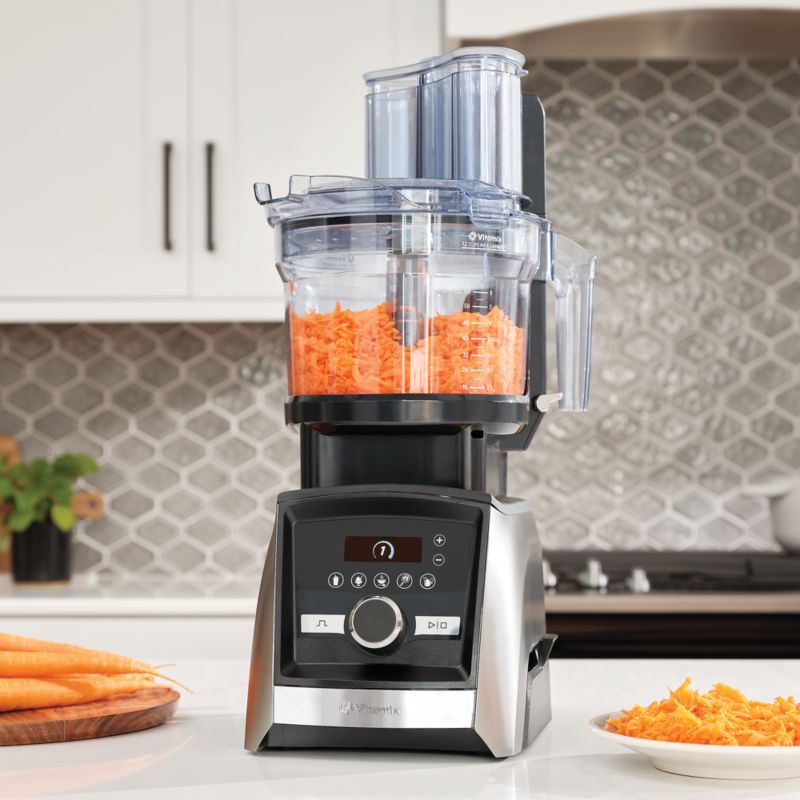 Vitamix ® A3500 Series Brushed Stainless Steel Blender with Food Processor Attachment