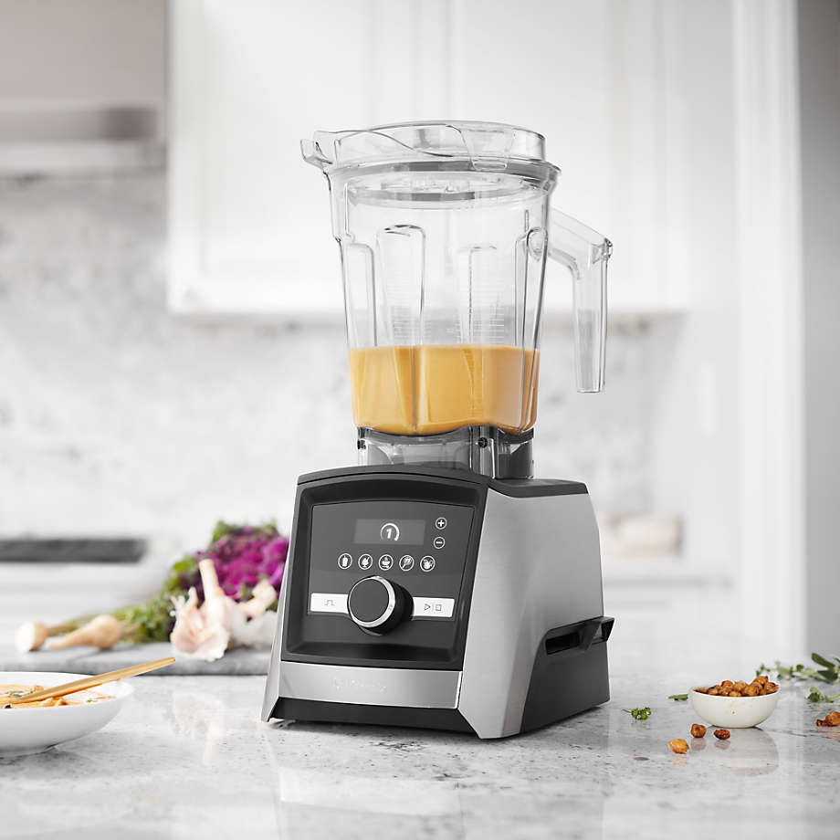 Vitamix A3500 Series BPA-Free Brushed Stainless Steel Blender with Food  Processor Attachment