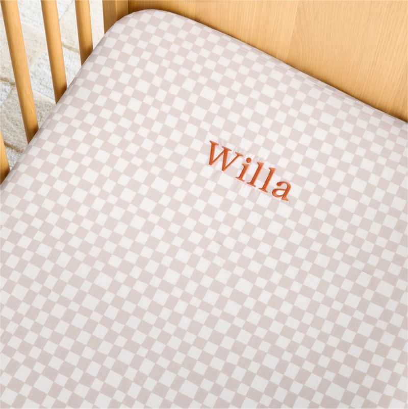 Venice Dusty Blush 100% Organic Cotton Baby Crib Fitted Sheet by Leanne Ford - image 1 of 5