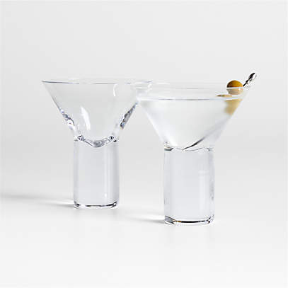 Aspen Martini Glasses, Set of 8 + Reviews | Crate & Barrel