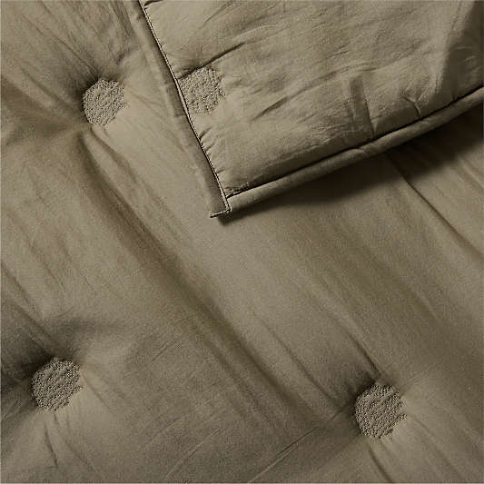 Organic Cotton Voile Garden Green Standard Bed Pillow Sham