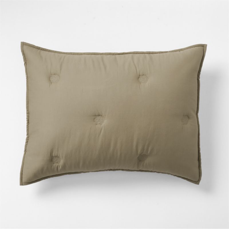 Organic Cotton Voile Garden Green Standard Bed Pillow Sham - image 0 of 7