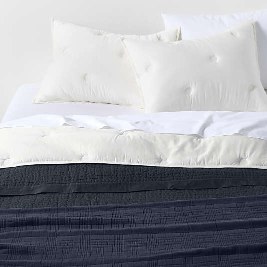 Organic Cotton Voile Pampas Ivory King Bed Pillow Sham