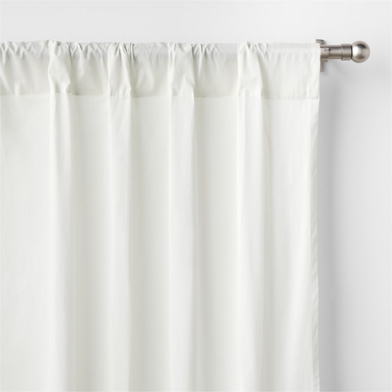 Pampas Ivory Organic Cotton Voile with Satin Border Sheer Window Curtain Panel 44"x63" - image 2 of 4