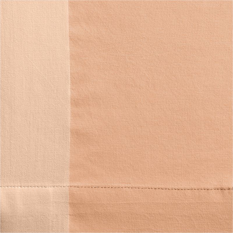 Terracotta Organic Cotton Voile with Satin Border Sheer Window Curtain Panel 44"x84" - image 3 of 4