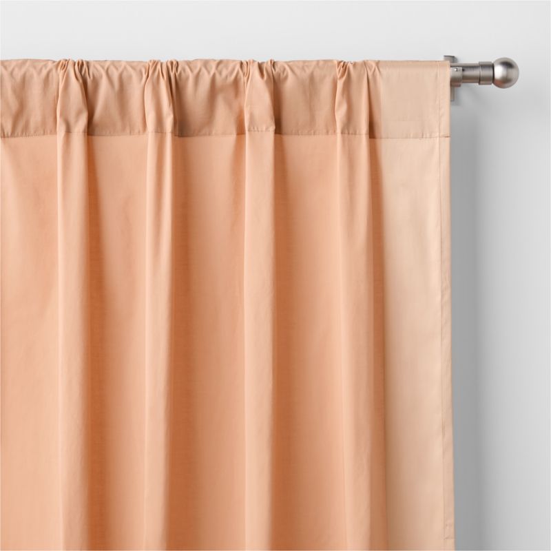 Terracotta Organic Cotton Voile with Satin Border Sheer Window Curtain Panel 44"x84" - image 2 of 4