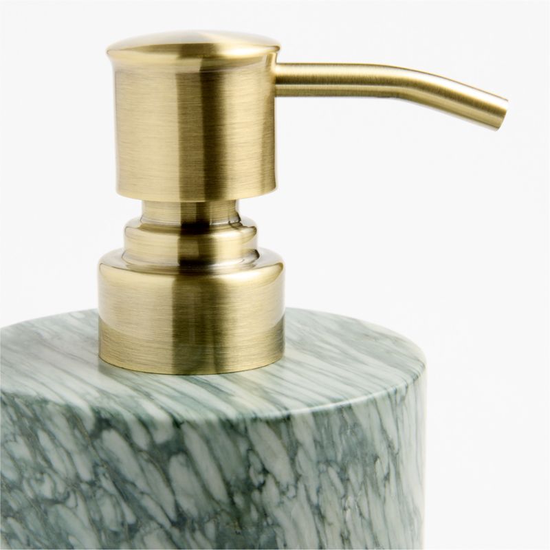 Verde Green Marble Soap Pump with Brass Pump - image 3 of 4