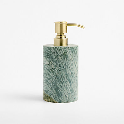 View Verde Green Marble Soap Pump with Brass Pump details