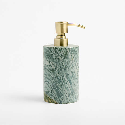 Verde Green Marble Soap Pump with Brass Pump