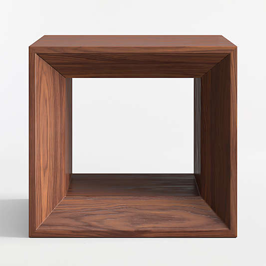 Vernon Walnut Wood 24" Rectangular End Table with Drawer