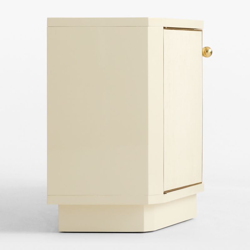 Vesper 76" Brass and Grasscloth Storage Media Console by Laura Harrier & Tiffany Howell - image 6 of 9