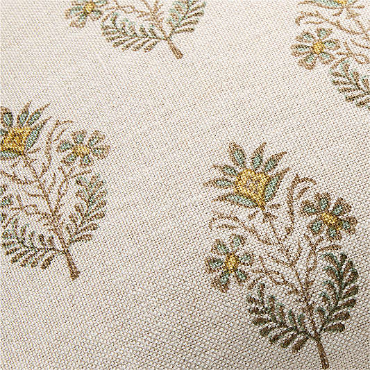 Vivonne Linen 22"x15" Moroccan Ocher Reversible Hand Printed Throw Pillow Cover