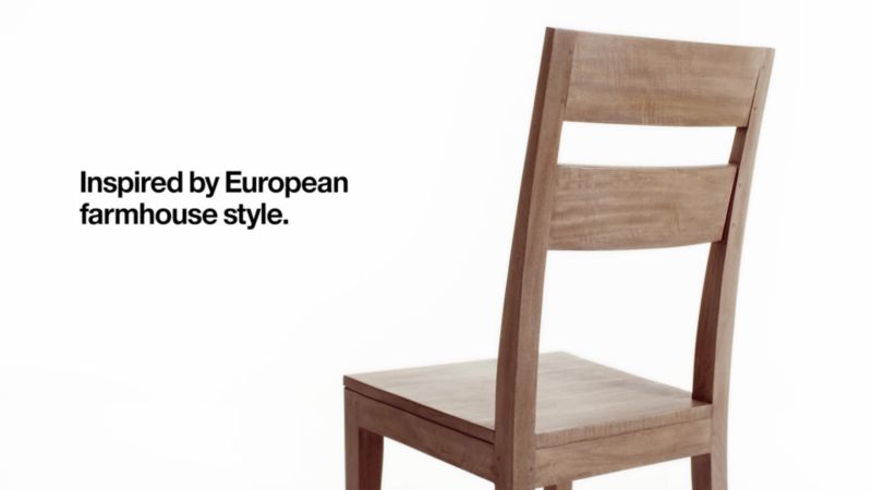Basque Light Brown Solid Wood Side Chair, Set of 4