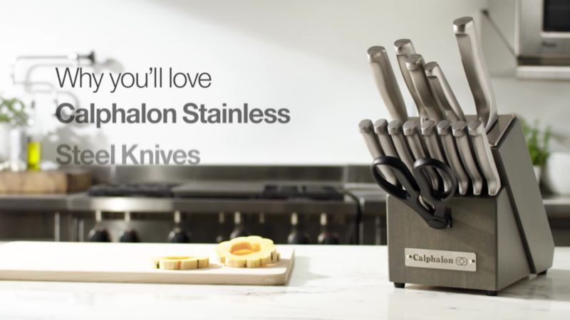 Play Calphalon ® 15-Piece Self-Sharpening Knife Set with SharpIN ™ Technology - video 1 of 1