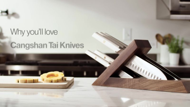 Play Cangshan Everest White 6-Piece Tai Knife Block Set - video 2 of 2