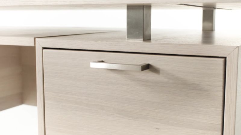 Play Clybourn Pickled Oak Executive Desk - video 1 of 1