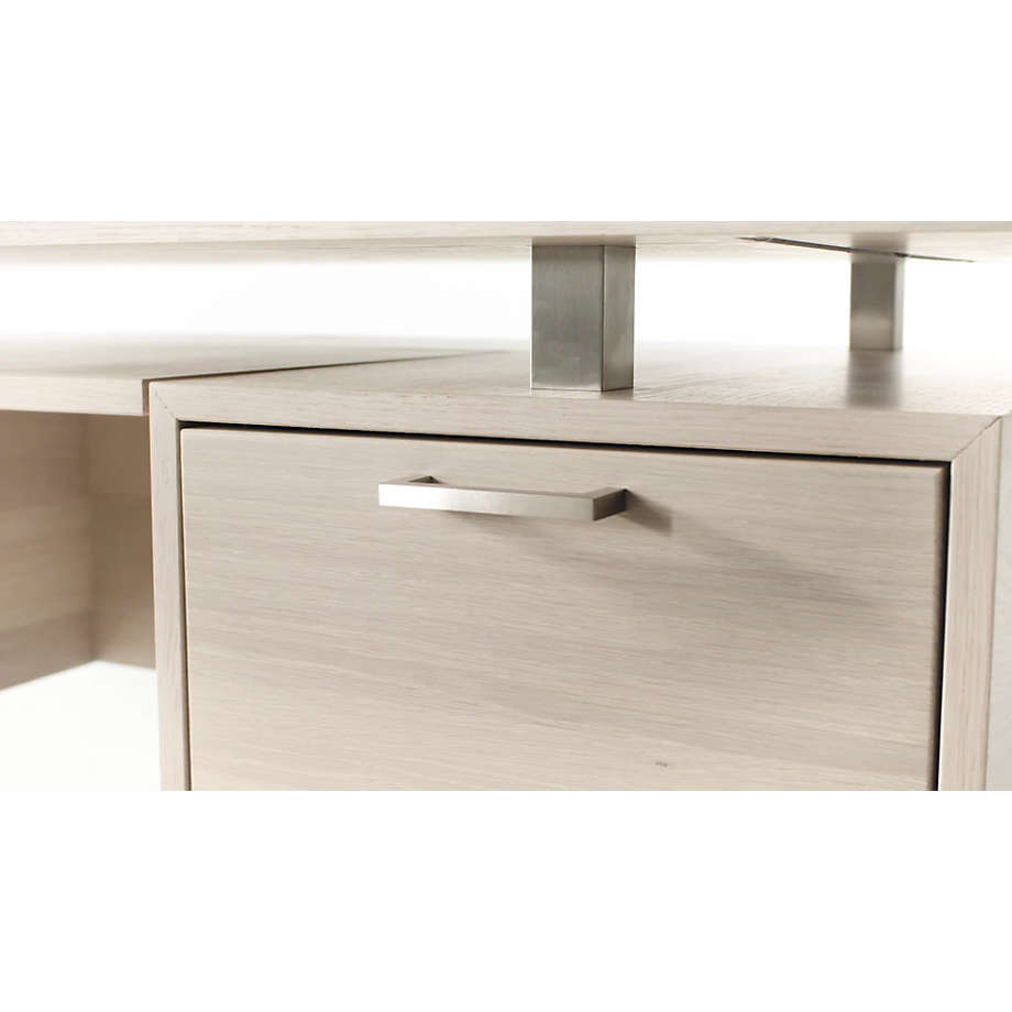 Crate&Barrel Clybourn Pickled Oak Executive Desk Yorkdale Mall