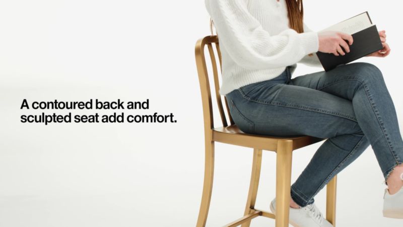 Play Delta Matte Black Counter Stool with Black Cushion - video 1 of 1